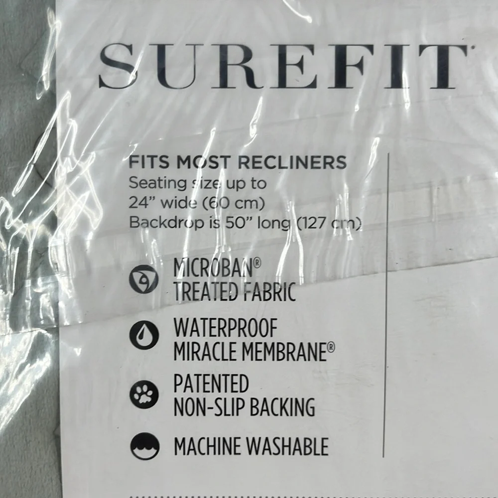 SUREFIT recliner cover. Color Sage Limit 1 per bundle due to weight. - Picture 2 of 4